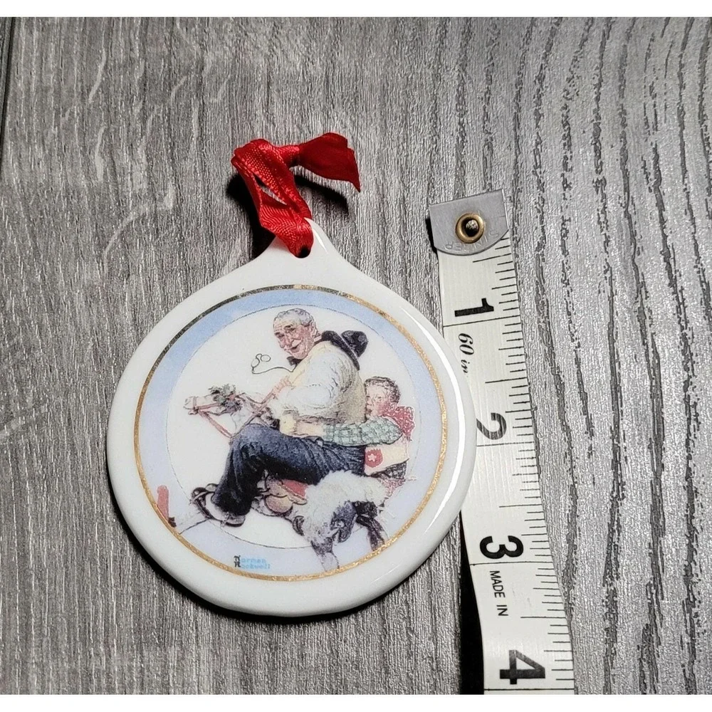 Norman Rockwell Gramps At The Reins 1997 JCPenney Christmas Ornament